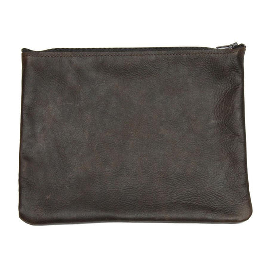 Tracey Tanner | Large Zip Pouch | Distress Chocolate Revolver - Frank