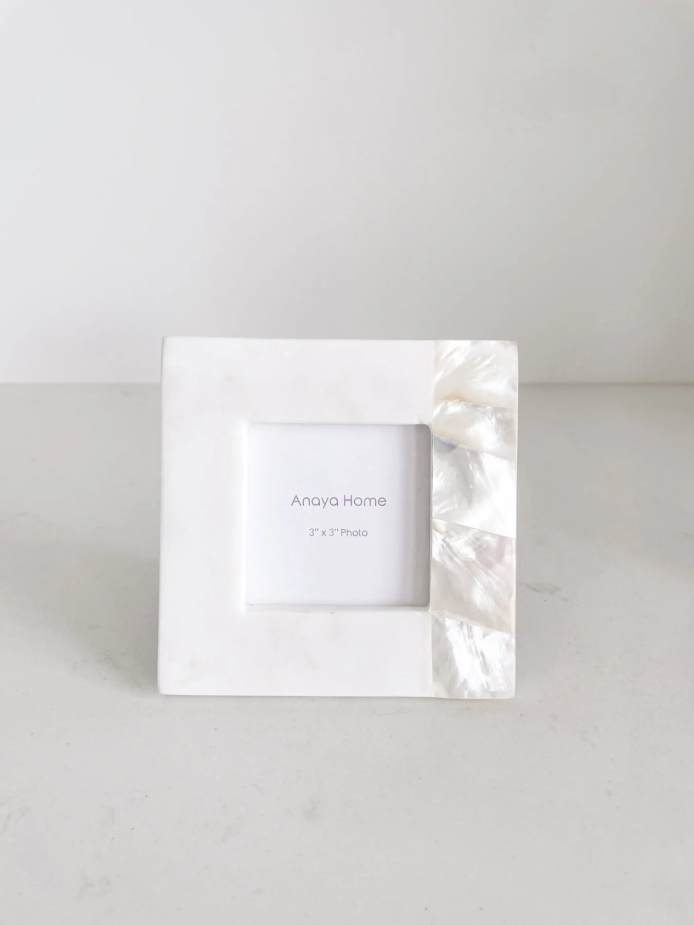 Mother of Pearl and White Marble Picture Frame