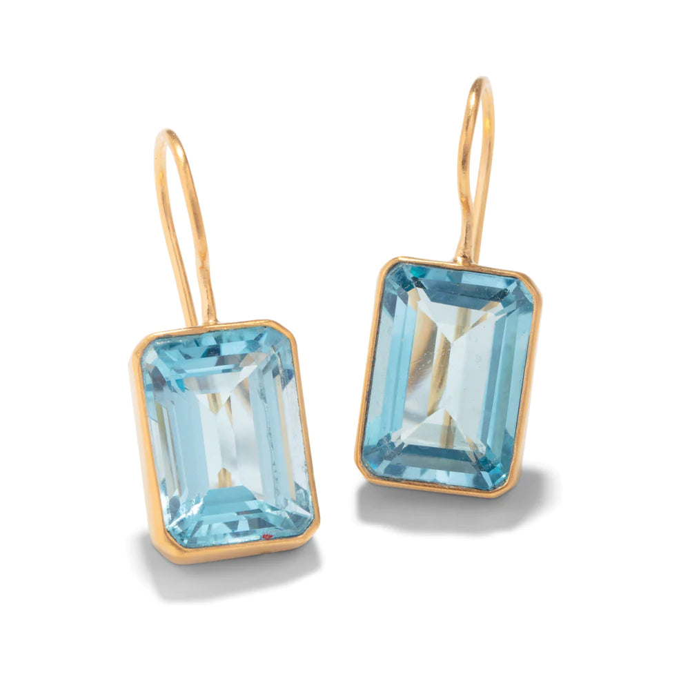 Brazilian Blue Topaz Earrings
