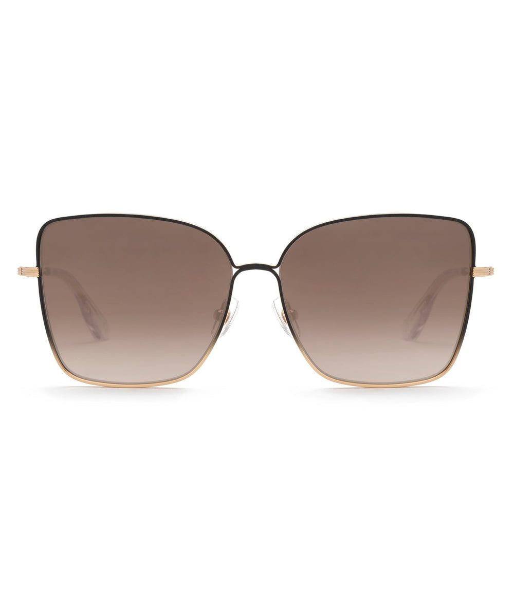 dolly matte black fade 24ki mirrored. Sunglasses. Krewe eyewear. Designer sunglasses. New orleans. Polarized. UV protection. UVA/UVB. Fashion sunglasses. Prescription. Sunglasses for men. Sunglasses for women. Retro sunglasses. Aviators. Wayfarer. Cat-eye sunglasses. Oversized sunglasses. Mirrored sunglasses. Trendy. Stylish. Luxury sunglasses.