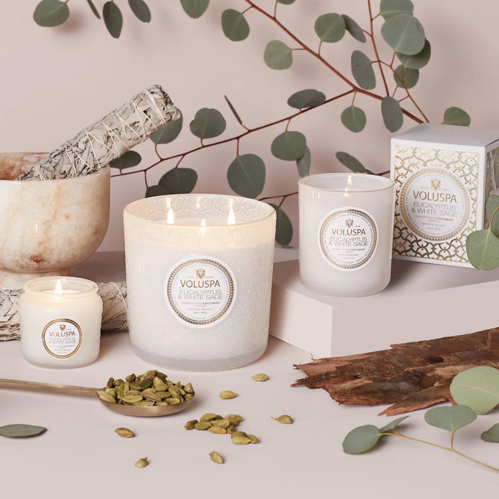 Voluspa | Luxe Candle | Eucalyptus & White Sage