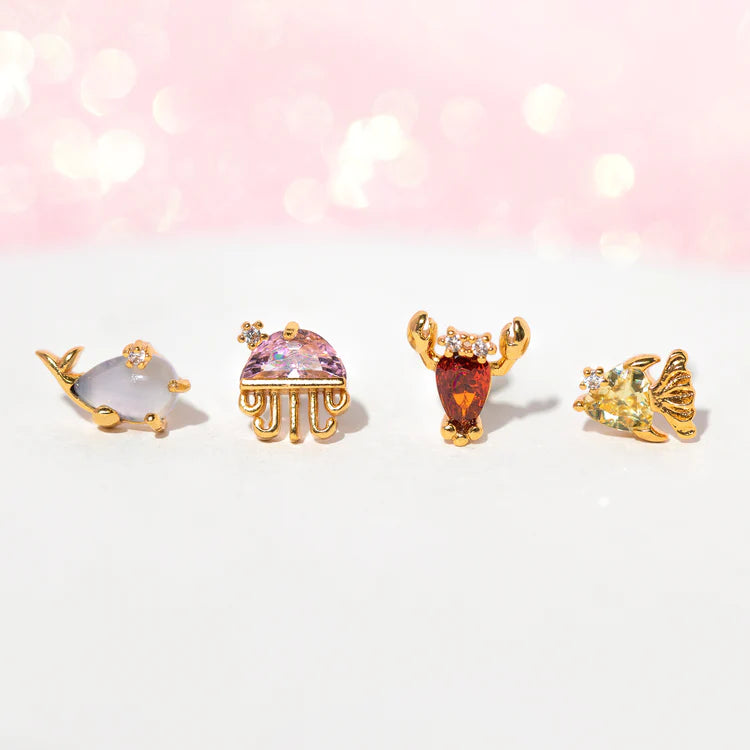 Deep Blue Sea Stud Set