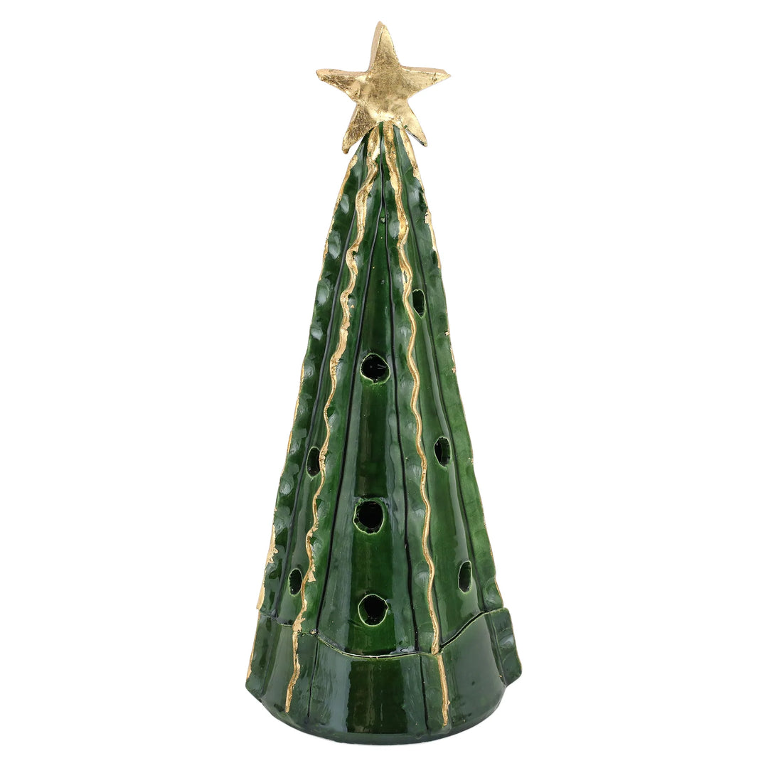Vietri | Foresta Large Green Tree with Ribbon & Gold Star