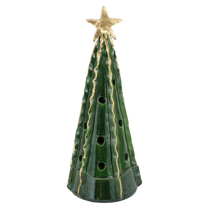 Vietri | Foresta Large Green Tree with Ribbon & Gold Star