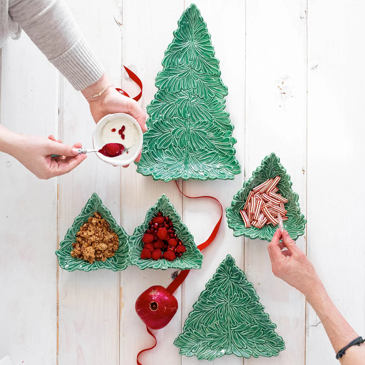 Vietri | Lastra Holiday Figural Tree Small Platter