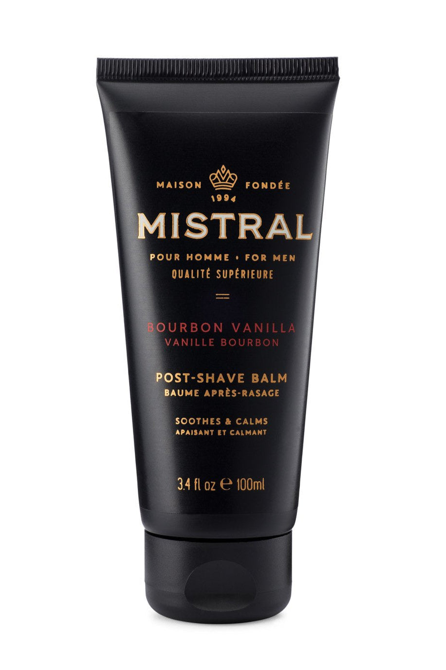 post shave balm, mistral, france, bourbon vanilla, men's collection