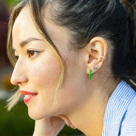 Kris Nations | Modernist Bezel Crystal Studs