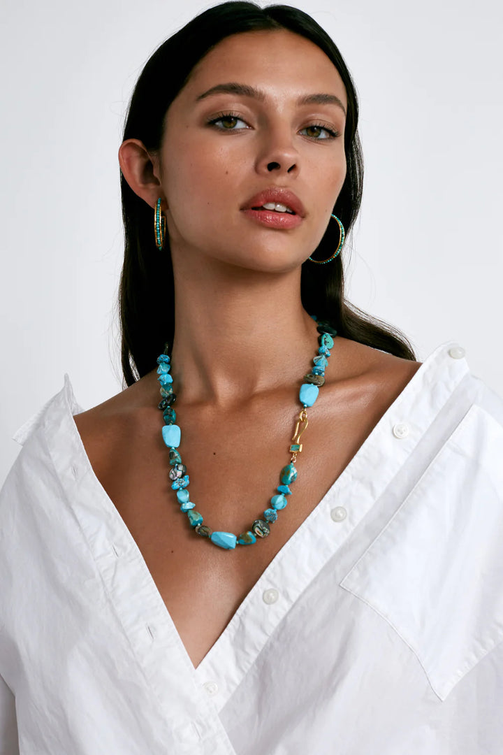 Chan Luu | Odyssey Hook Necklace | Turquoise