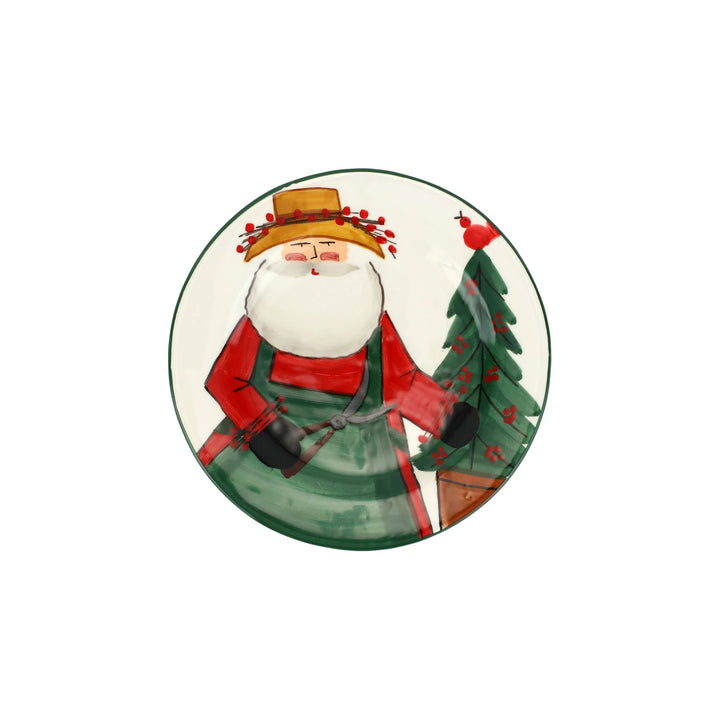 serveware, serving plate, vietri, old st. nick, christmas dinnerware, salad plate
