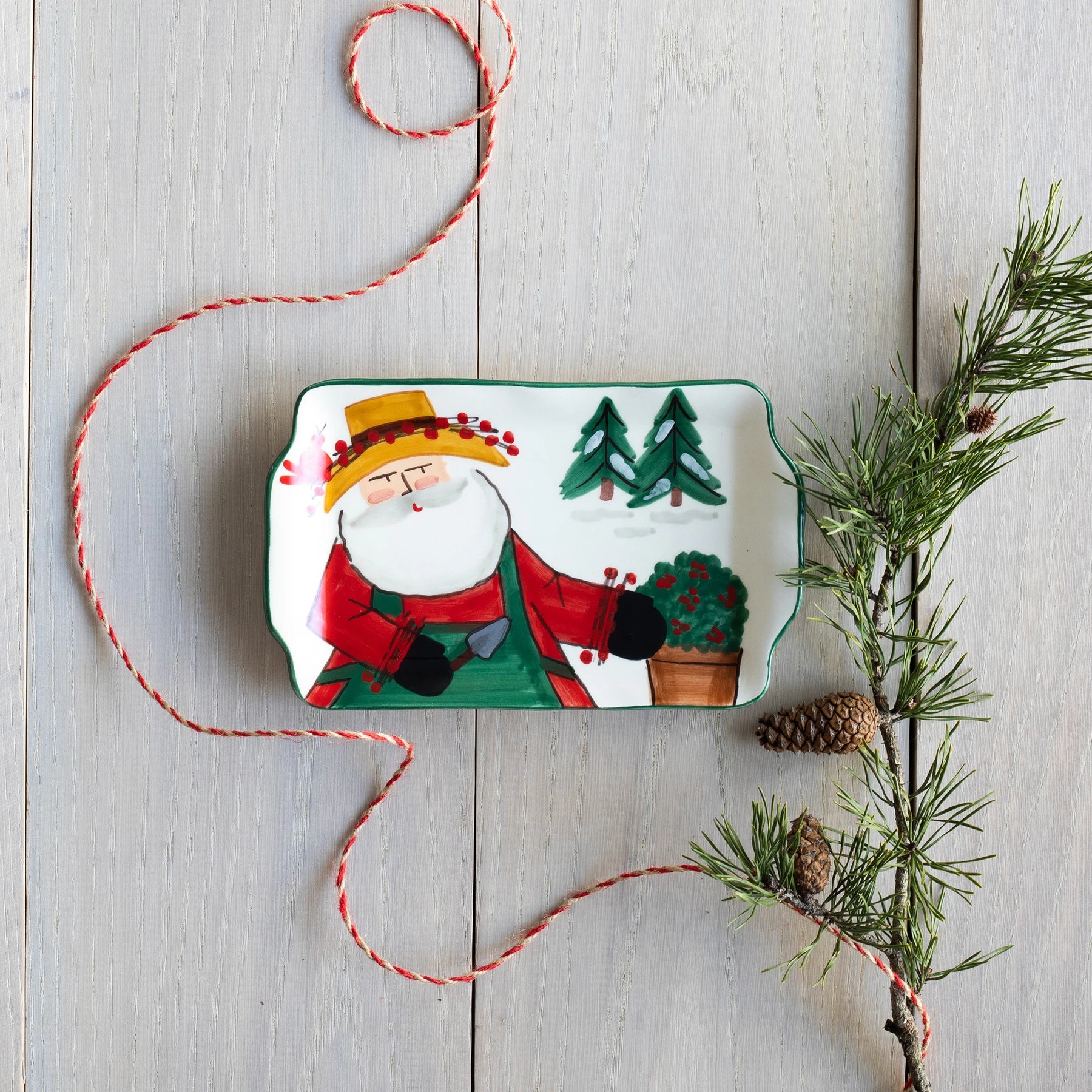 serveware, serving plate, vietri, old st. nick, christmas dinnerware