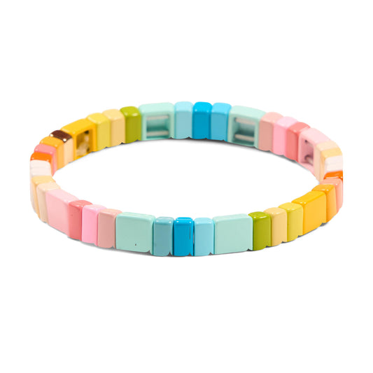 On Vacay Small Tile Pastel Bracelet