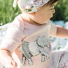Appliqué Organic Cotton Onesie | Tutu Elephant