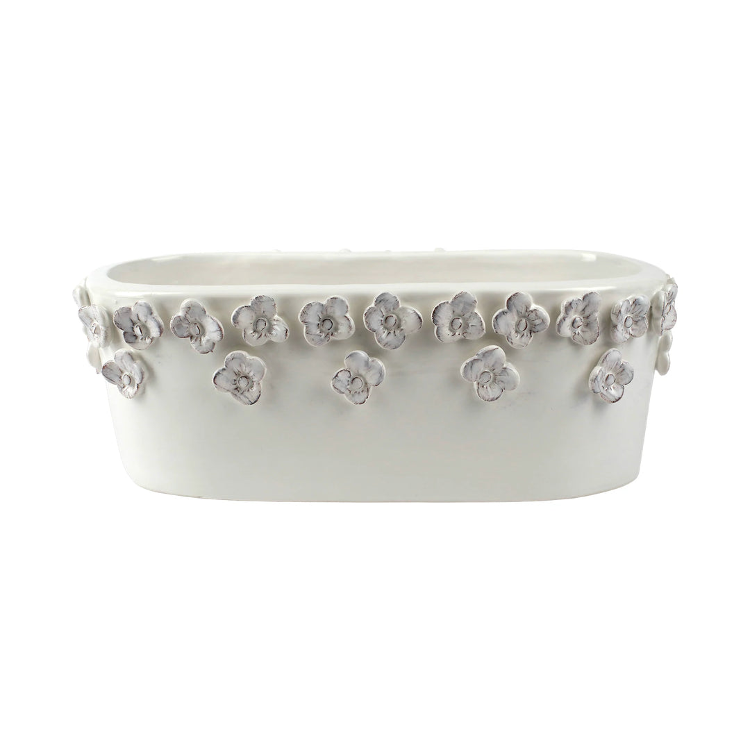 flower planter, garden, home, vietri, oval planter