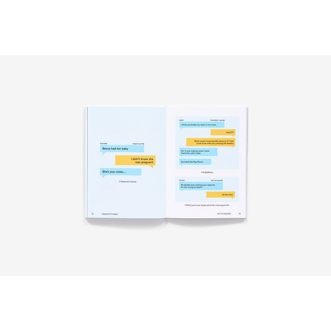 your shitty family, real text message, crazy relatives, funny book