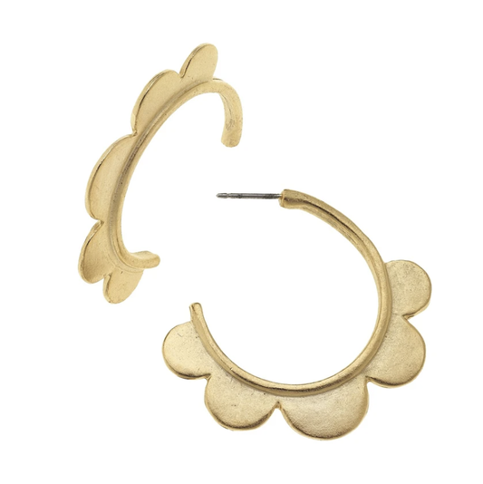 Scallop Hoop Earring
