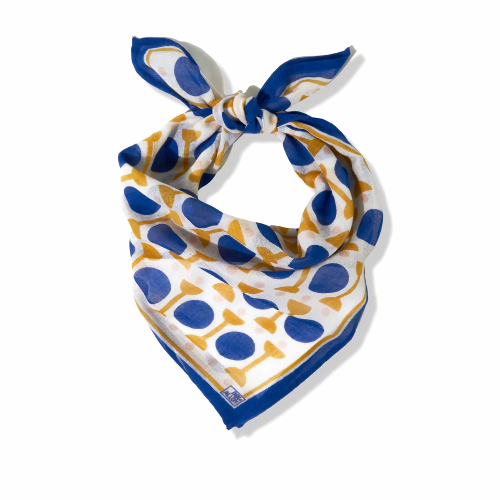 Lapis + Blush + Gold Cotton Bandana
