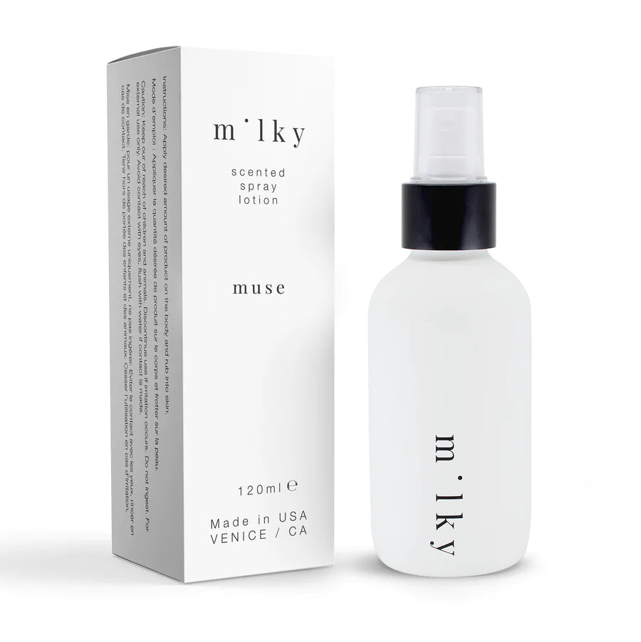 riddle oil, riddle, milky spray lotion, muse spray lotion, moisturizer