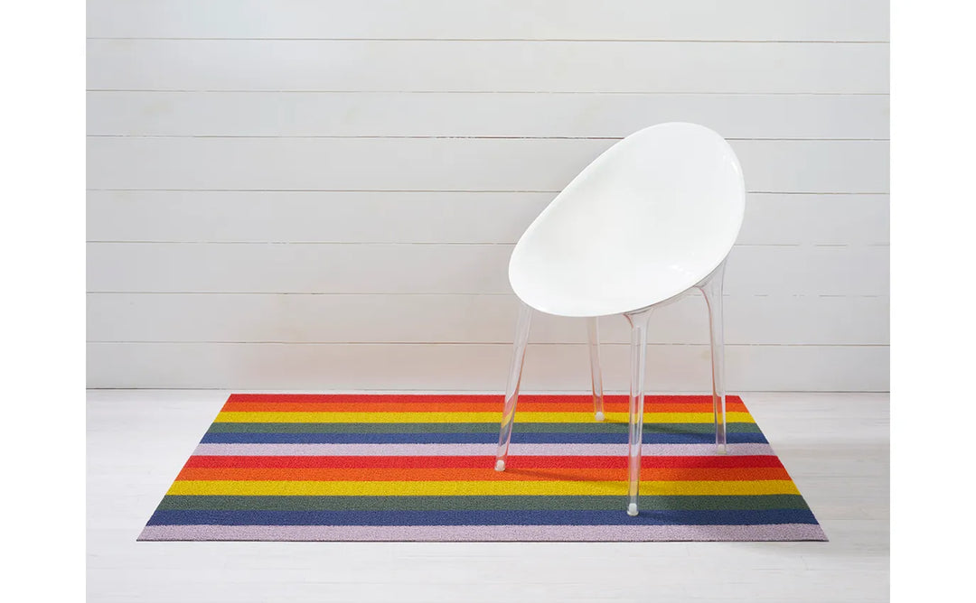 Chilewich | Stripe Shag Mat | Rainbow