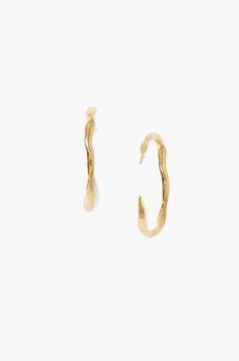 Chan Luu | Wave Hoop Earrings | Gold