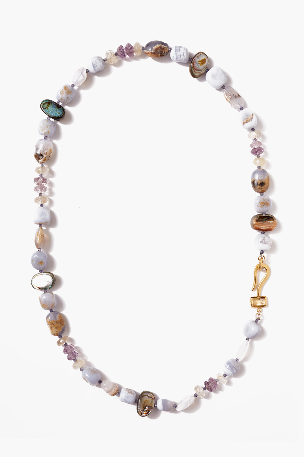Chan Luu | Odyssey Hook Necklace | Blue Lace Agate